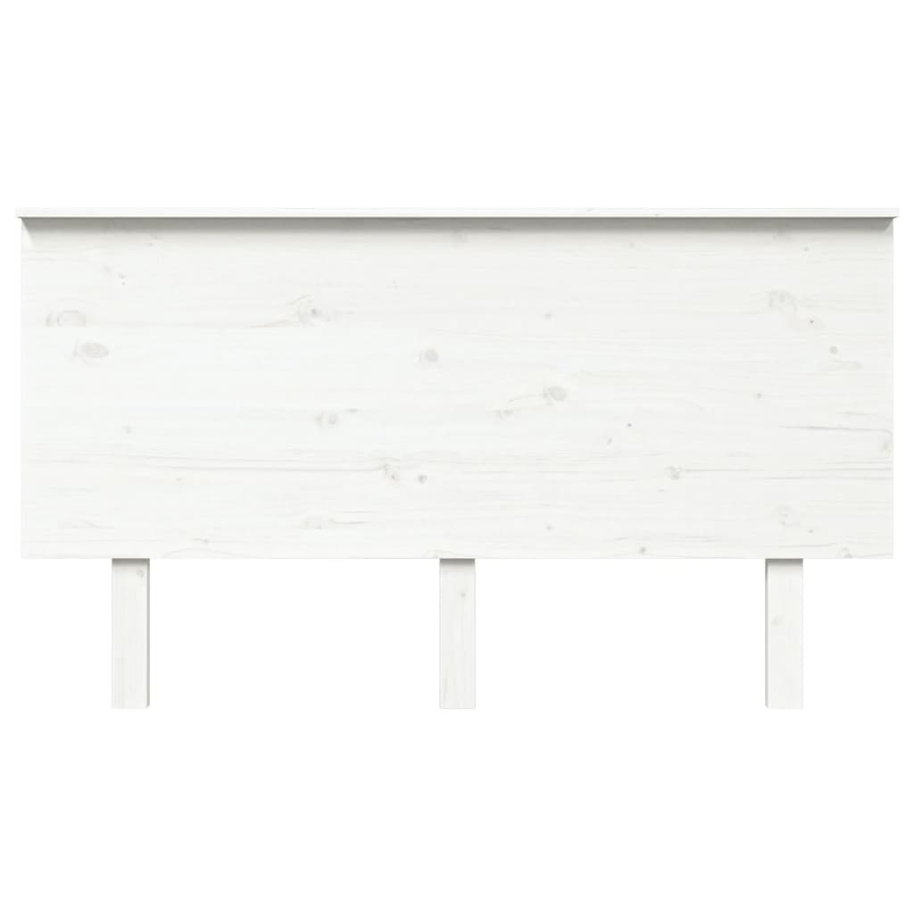 Bed Headboard White 144x6x82.5 cm Solid Wood Pine