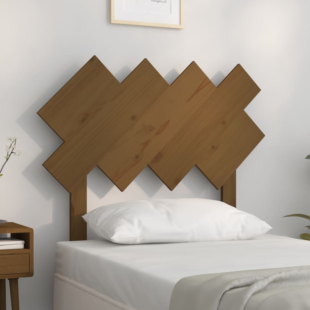 Bed Headboard Honey Brown 92x3x81 cm Solid Wood Pine