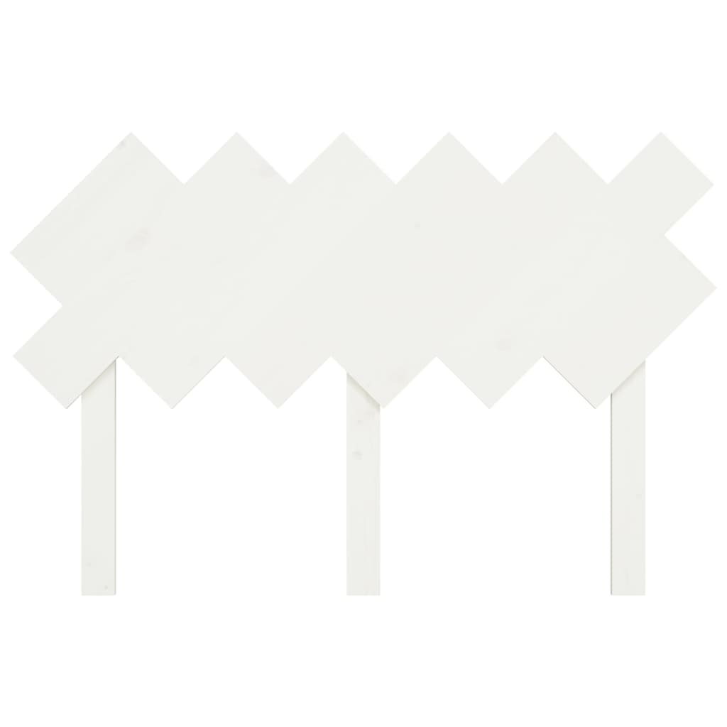 Bed Headboard White 122.5x3x80.5 cm Solid Wood Pine