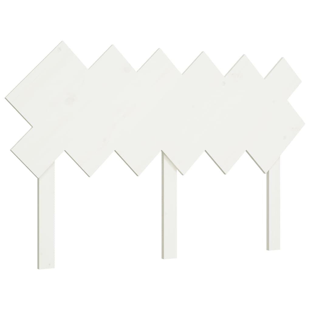 Bed Headboard White 132x3x81 cm Solid Wood Pine