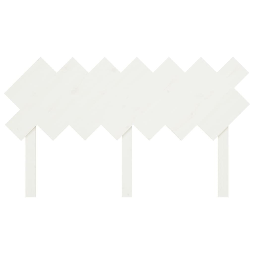 Bed Headboard White 151.5x3x81 cm Solid Wood Pine
