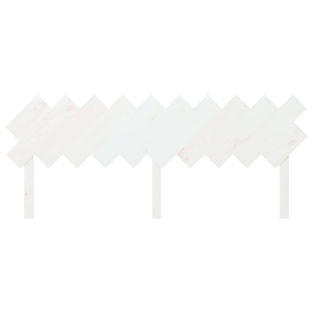 Bed Headboard White 196x3x80.5 cm Solid Wood Pine