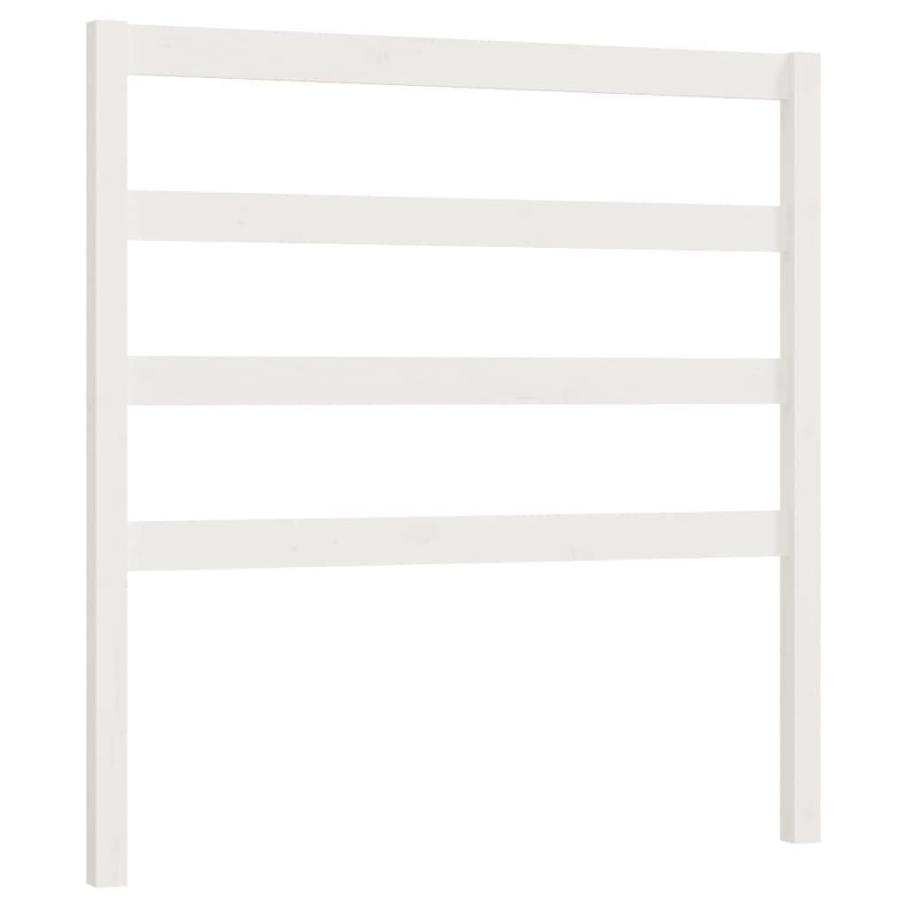 Bed Headboard White 95x4x100 cm Solid Wood Pine