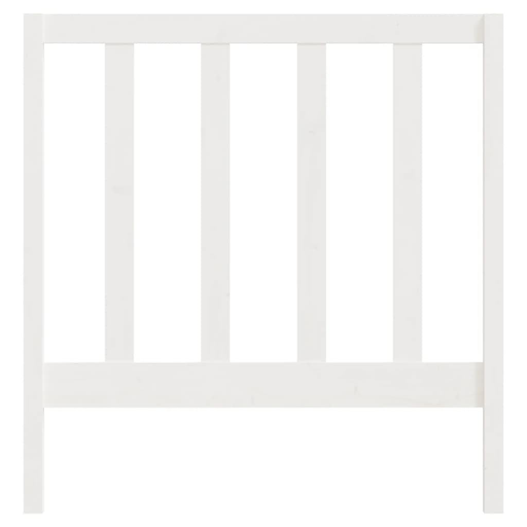 Bed Headboard White 95x4x100 cm Solid Wood Pine