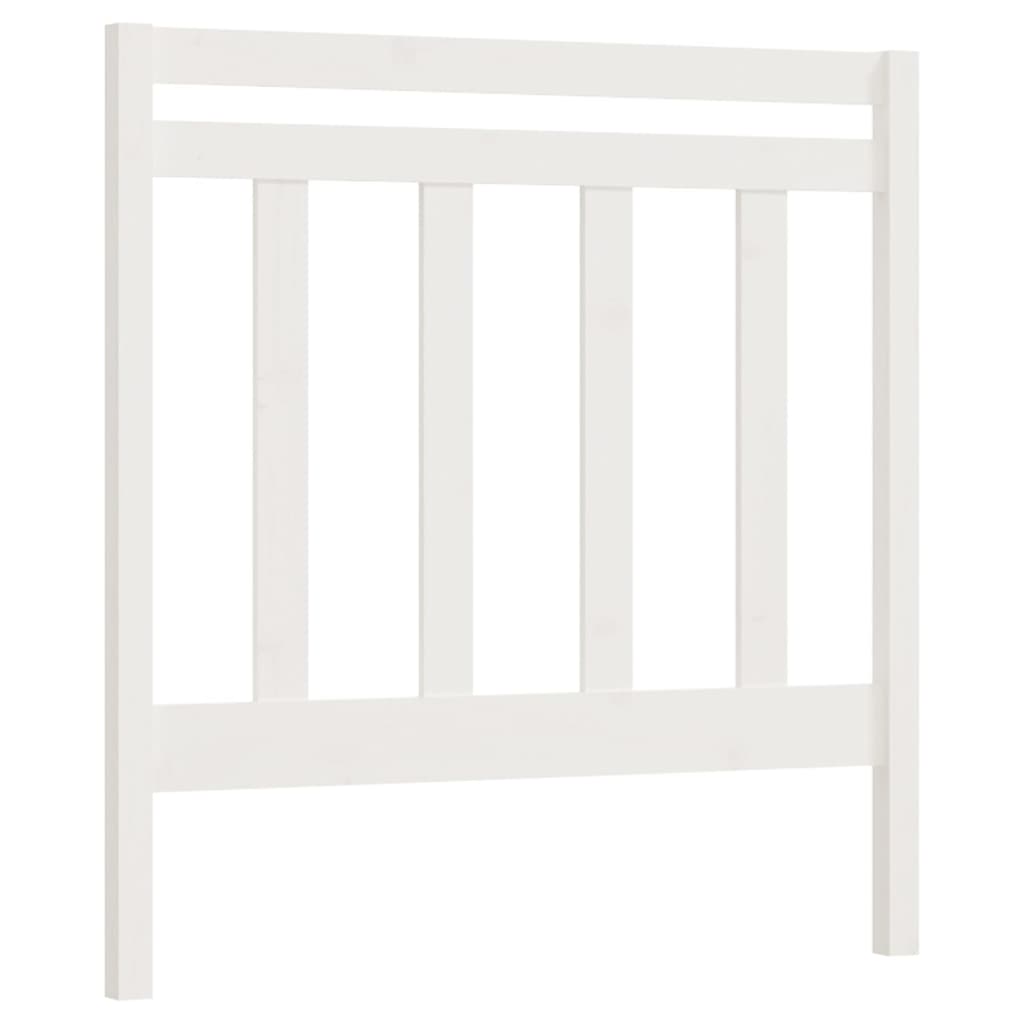 Bed Headboard White 95x4x100 cm Solid Wood Pine