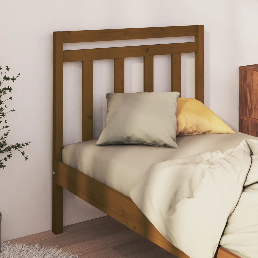 Bed Headboard Honey Brown 95x4x100 cm Solid Wood Pine