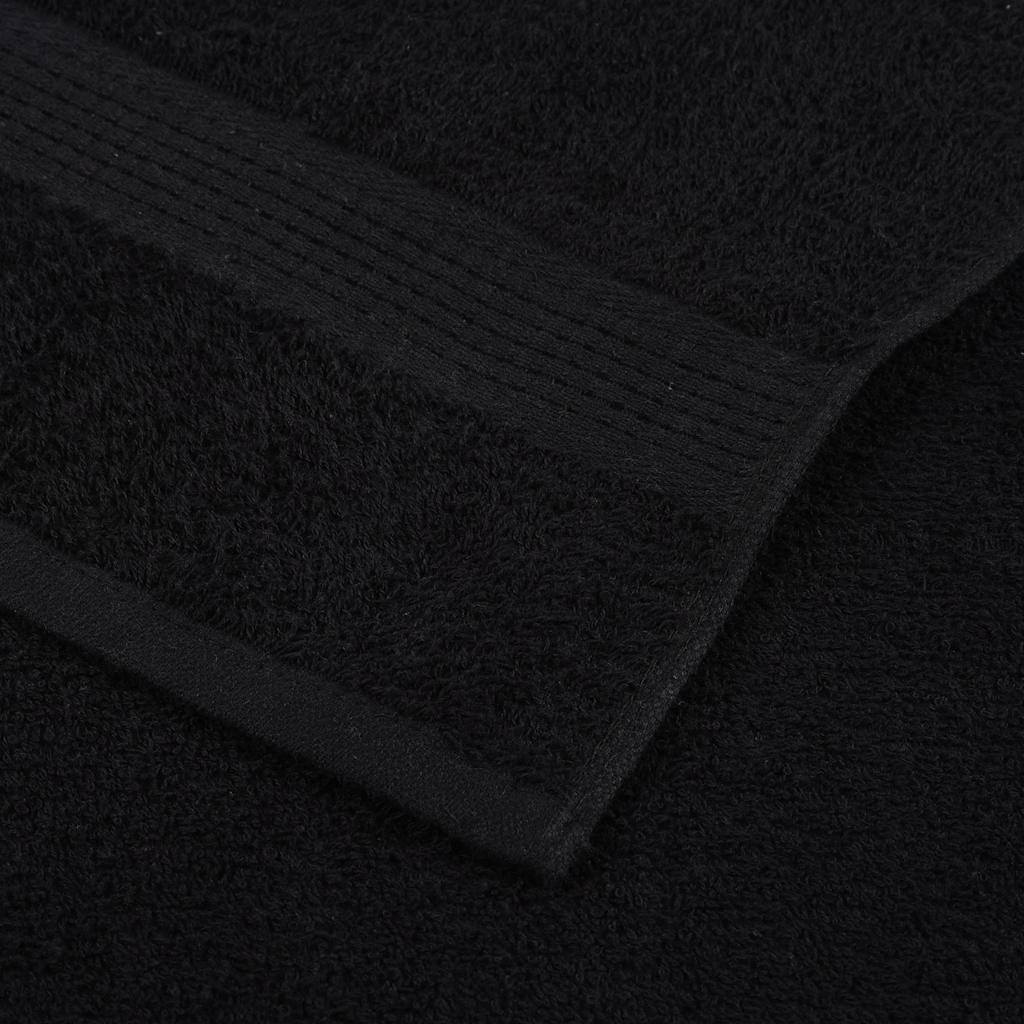 Hand Towels 4 pcs Black 50x100 cm 360 gsm 100% Cotton