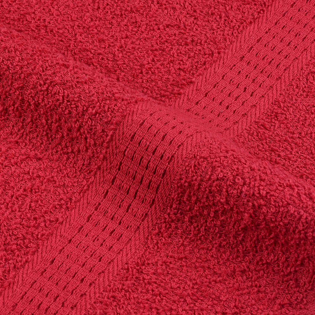 12 Piece Towel Set Red 360 gsm 100% Cotton