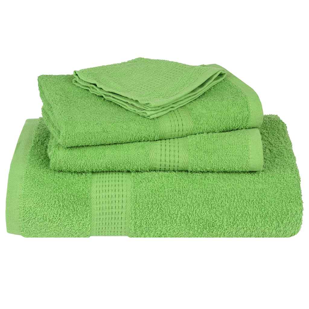 12 Piece Towel Set Apple Green 360 gsm 100% Cotton