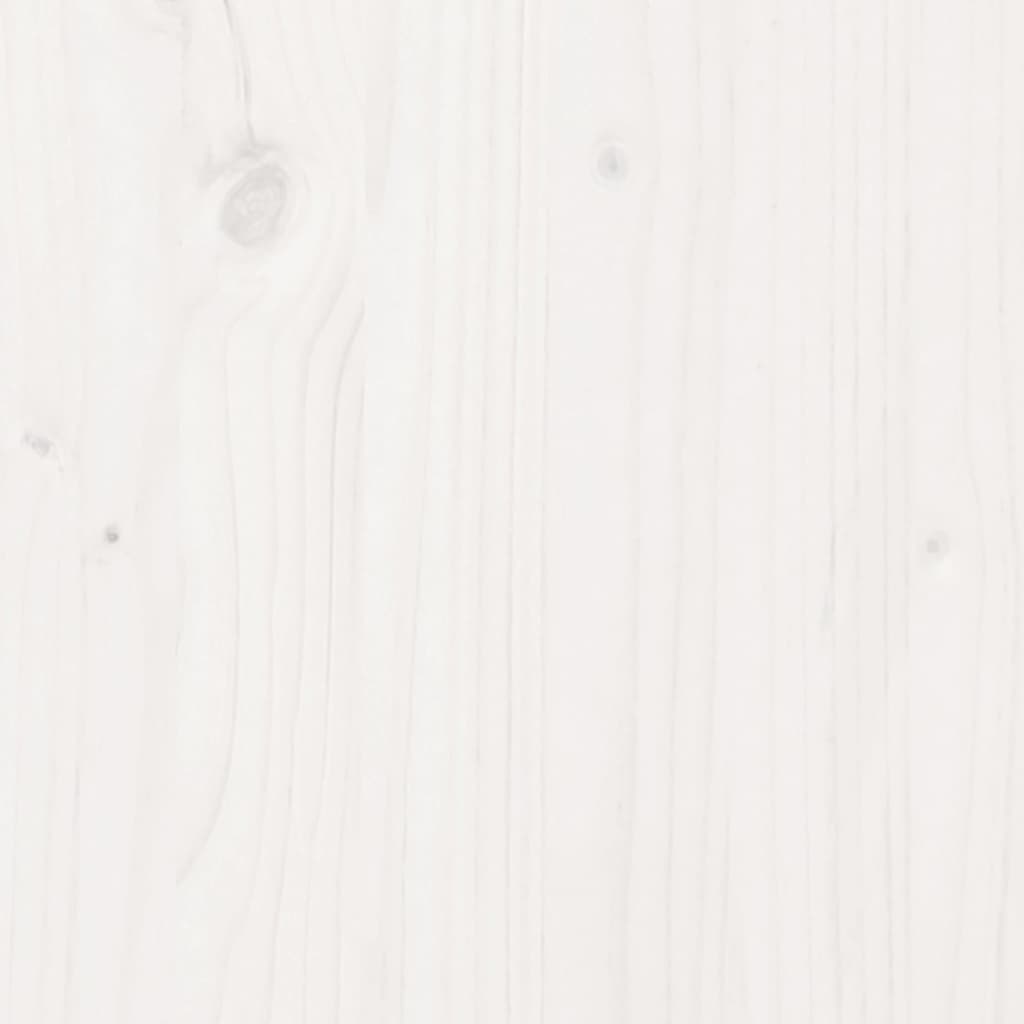 Bed with Mattress White 200x200 cm Solid Wood Pine