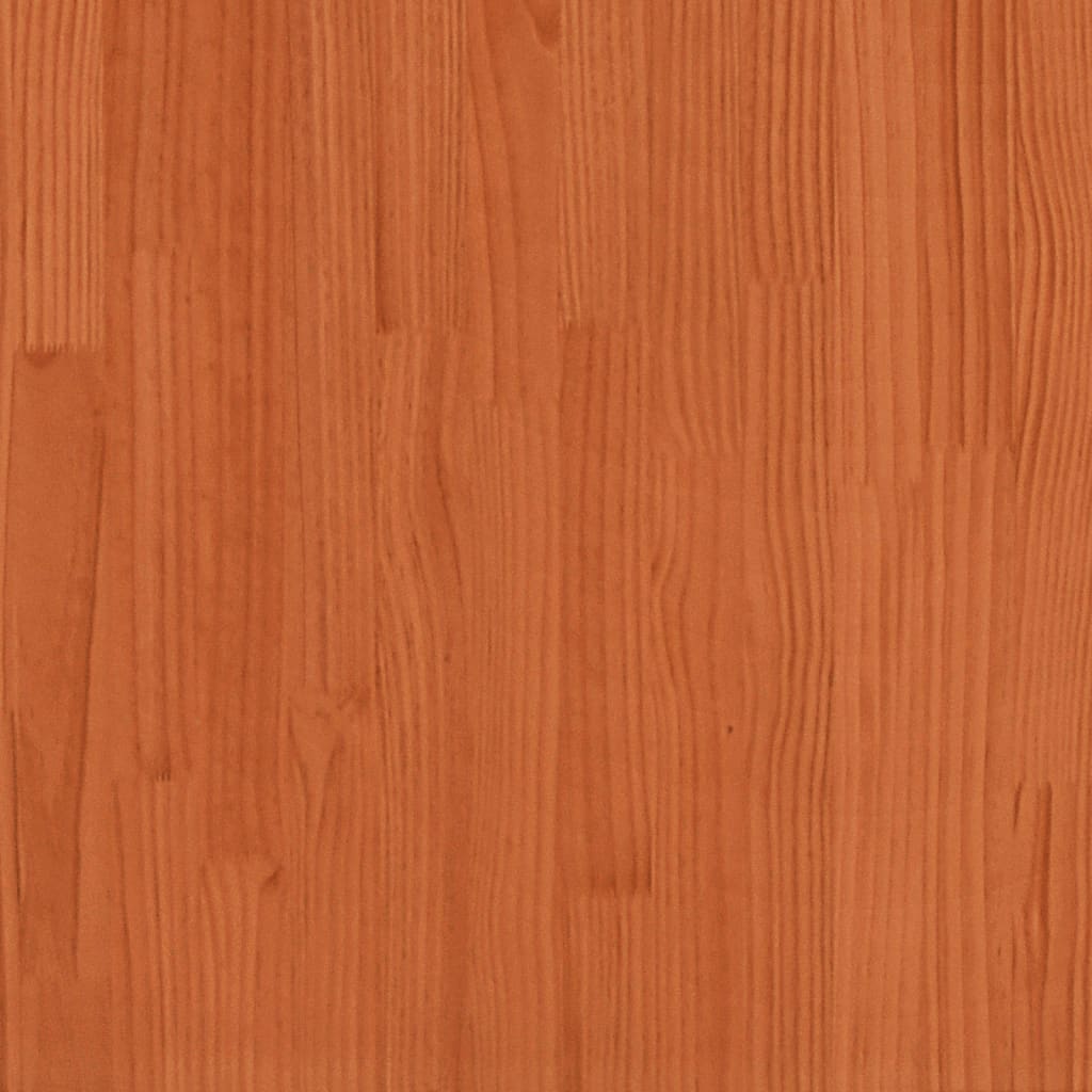 Bed with Mattress Wax Brown 200x200 cm Solid Wood Pine