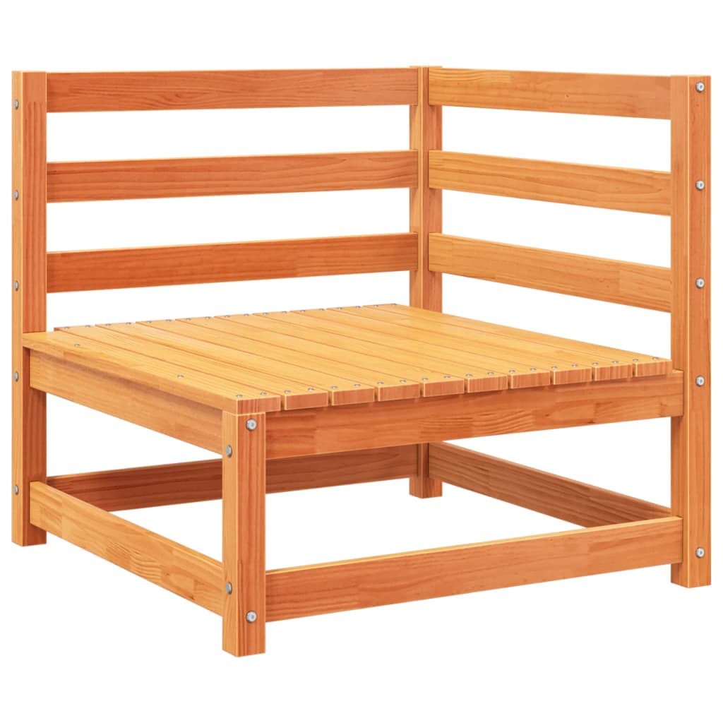 12 Piece Garden Sofa Set Wax Brown Solid Wood Pine
