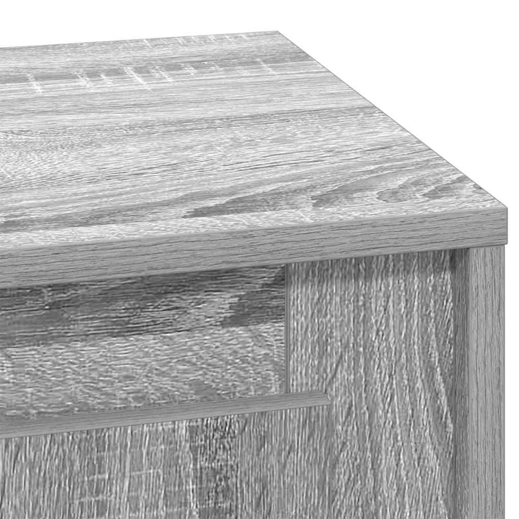 Bedside Cabinet 2 pcs Grey 44 x 34.5 x 45 cm Engineered wood