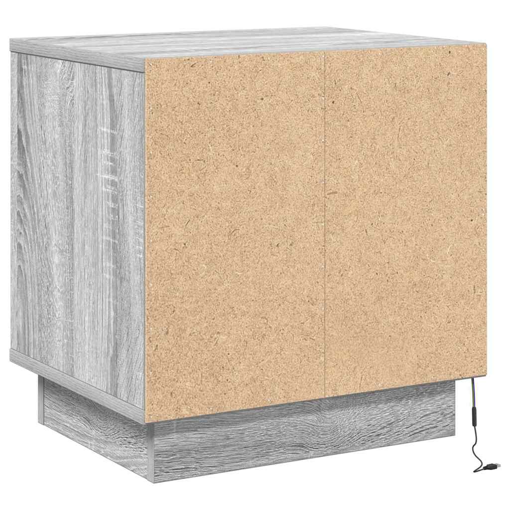Bedside Cabinet 2 pcs Grey 44 x 34.5 x 45 cm Engineered wood