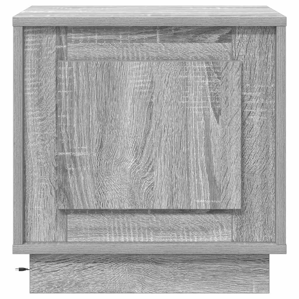 Bedside Cabinet 2 pcs Grey 44 x 34.5 x 45 cm Engineered wood