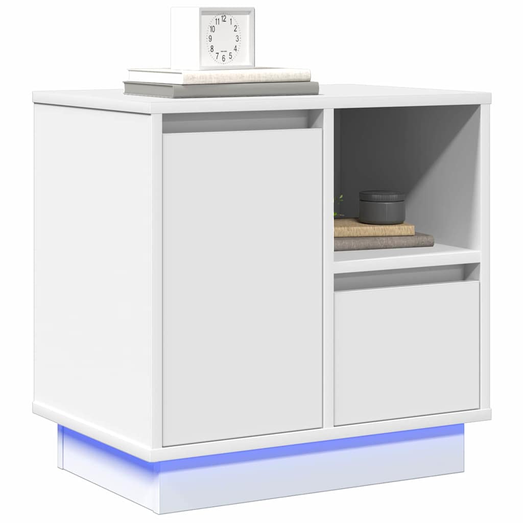 Bedside Cabinet 2 pcs White 50 x 34.5 x 50 cm Engineered wood