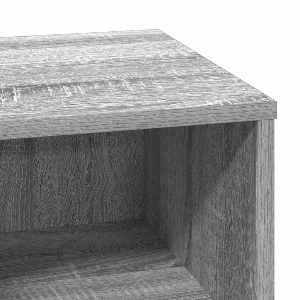 Bedside Cabinet 2 pcs Grey 50 x 34.5 x 50 cm Engineered wood