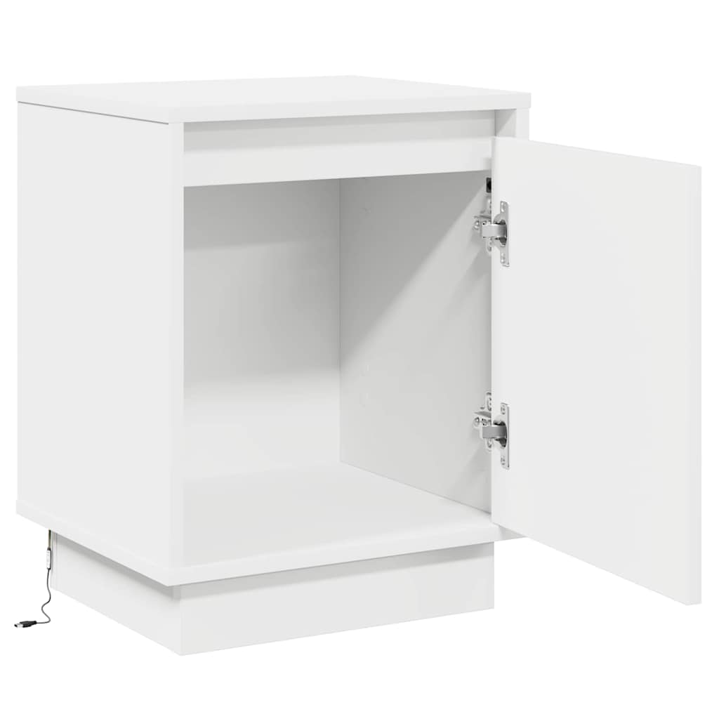 Bedside Cabinet 2 pcs White 39 x 34.5 x 50 cm Engineered wood