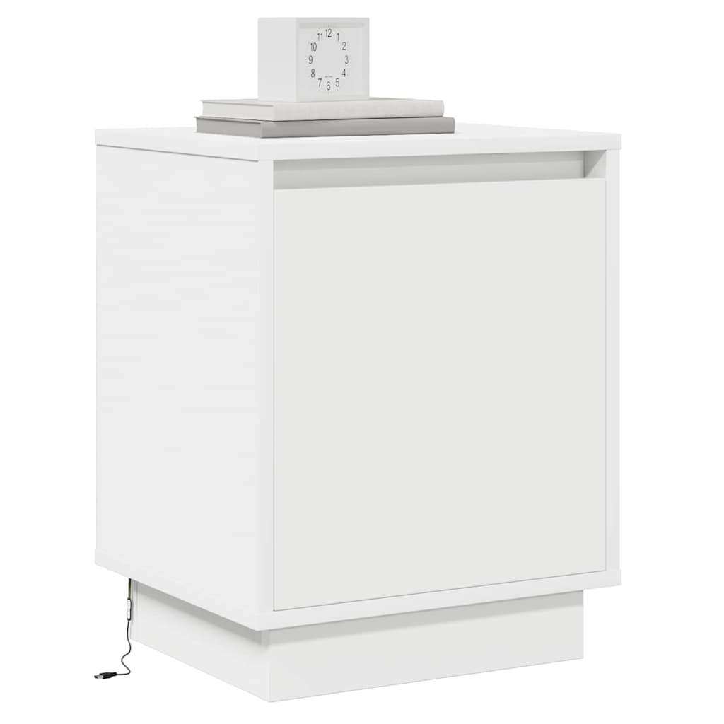 Bedside Cabinet 2 pcs White 39 x 34.5 x 50 cm Engineered wood