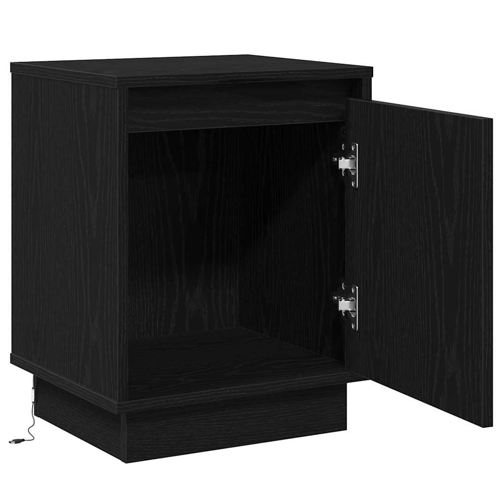 Bedside Cabinet 2 pcs Black 39 x 34.5 x 50 cm Engineered wood