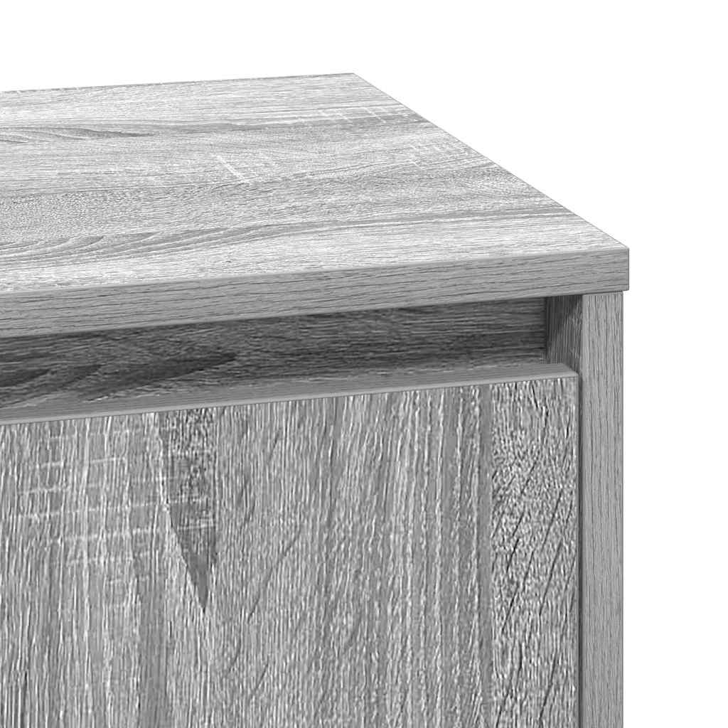 Bedside Cabinet 2 pcs Grey 39 x 34.5 x 50 cm Engineered wood