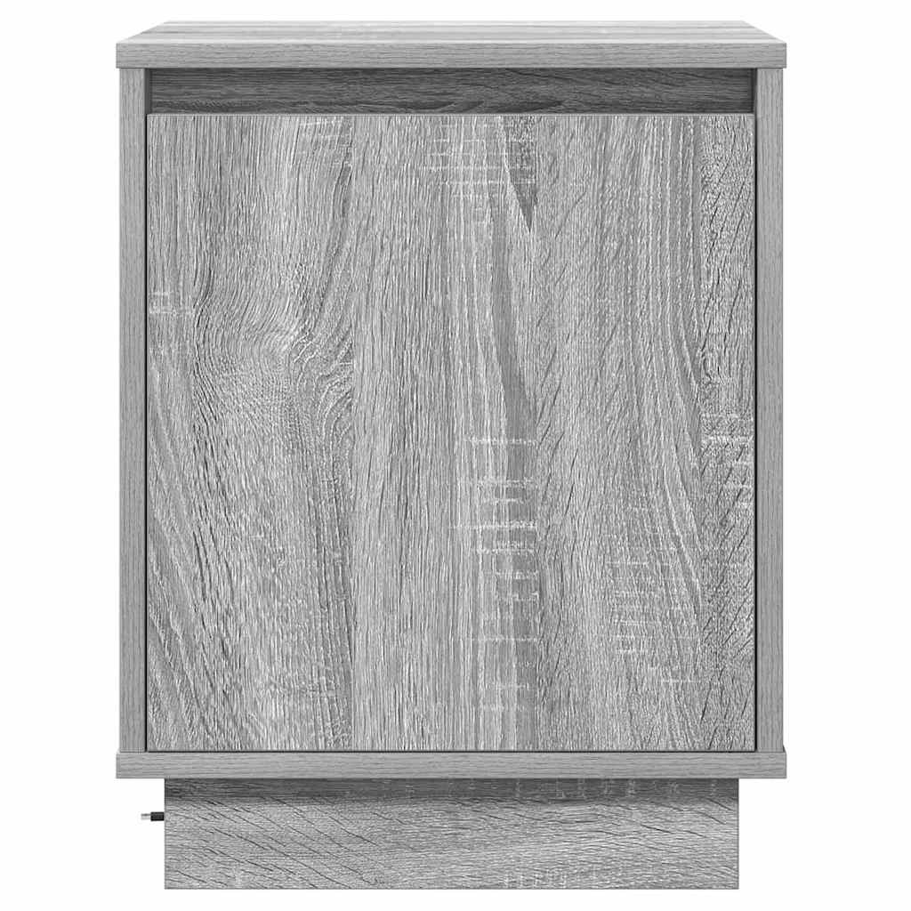 Bedside Cabinet 2 pcs Grey 39 x 34.5 x 50 cm Engineered wood
