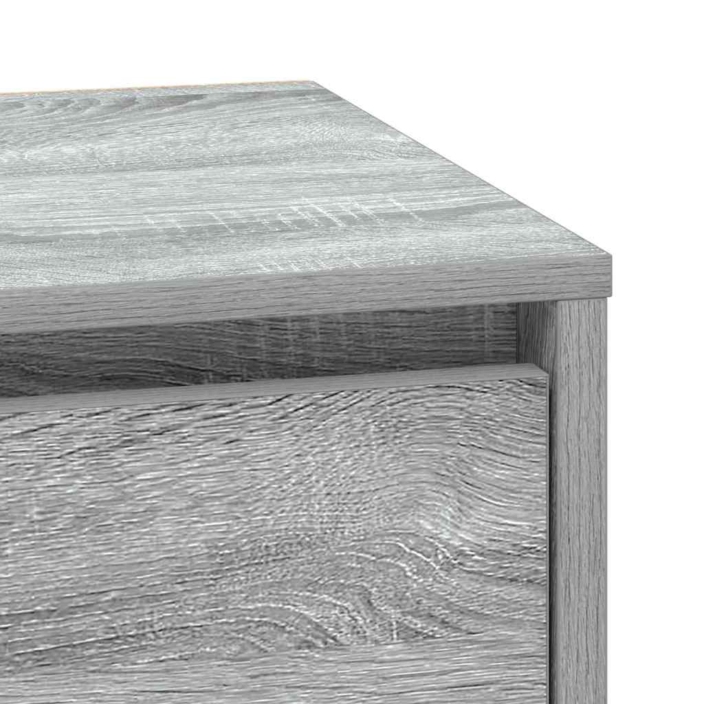 Bedside Cabinet 2 pcs Grey 39 x 34.5 x 50 cm Engineered wood