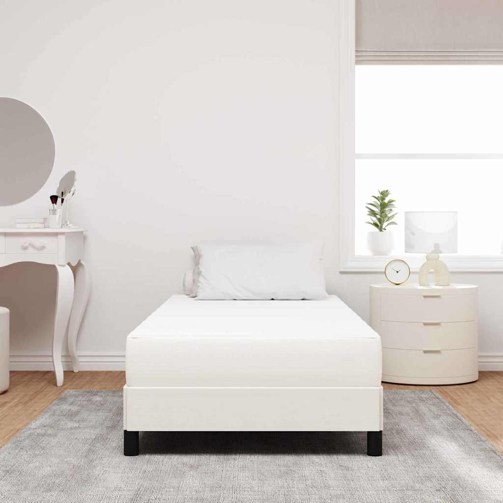 Bed Mattress with Mattress Cream 80 x 200 cm Fabric
