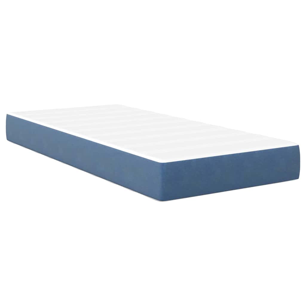 Bed Mattress with Mattress Blue 90 x 190 cm Fabric
