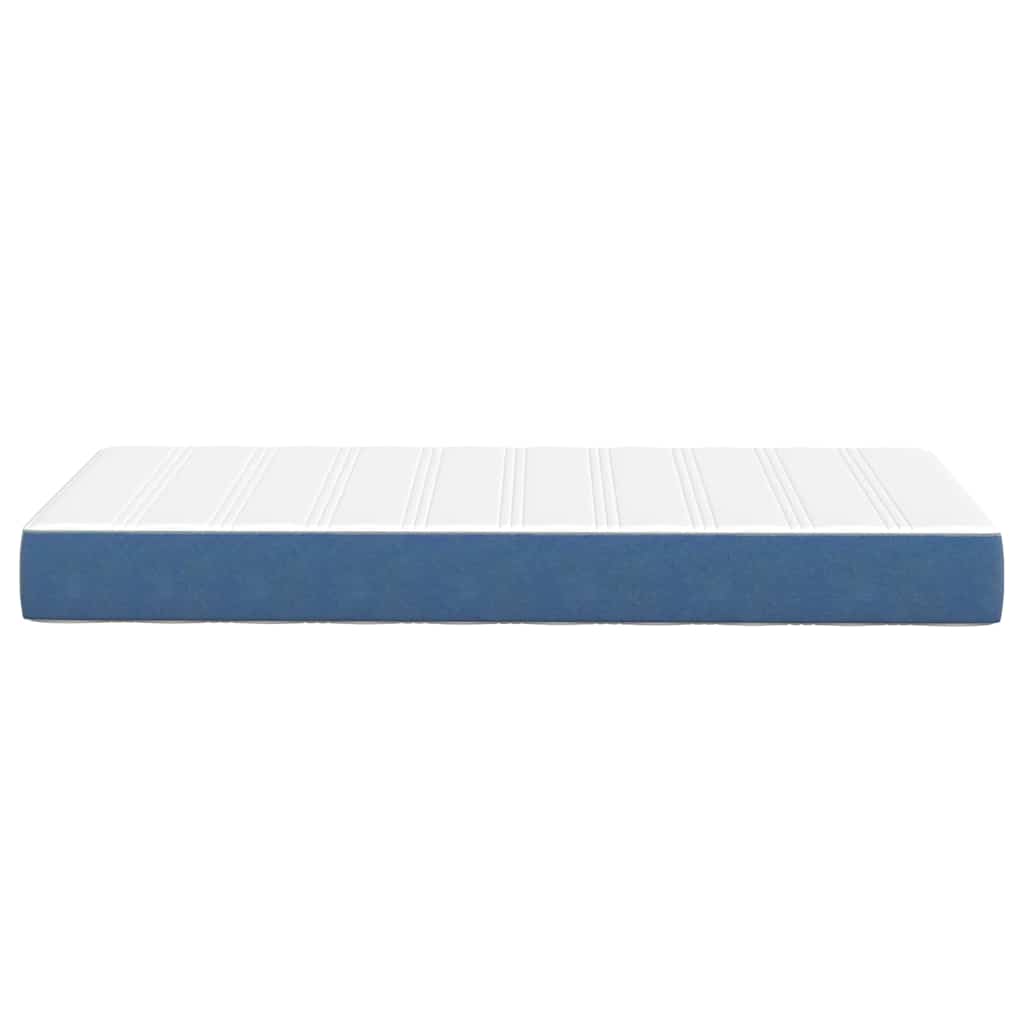 Bed Mattress with Mattress Blue 90 x 190 cm Fabric