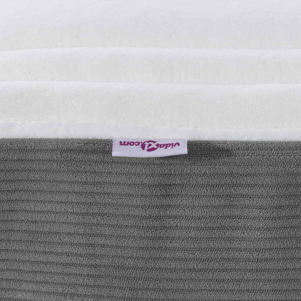 Bed Mattress with Mattress Light Grey 90 x 200 cm Fabric