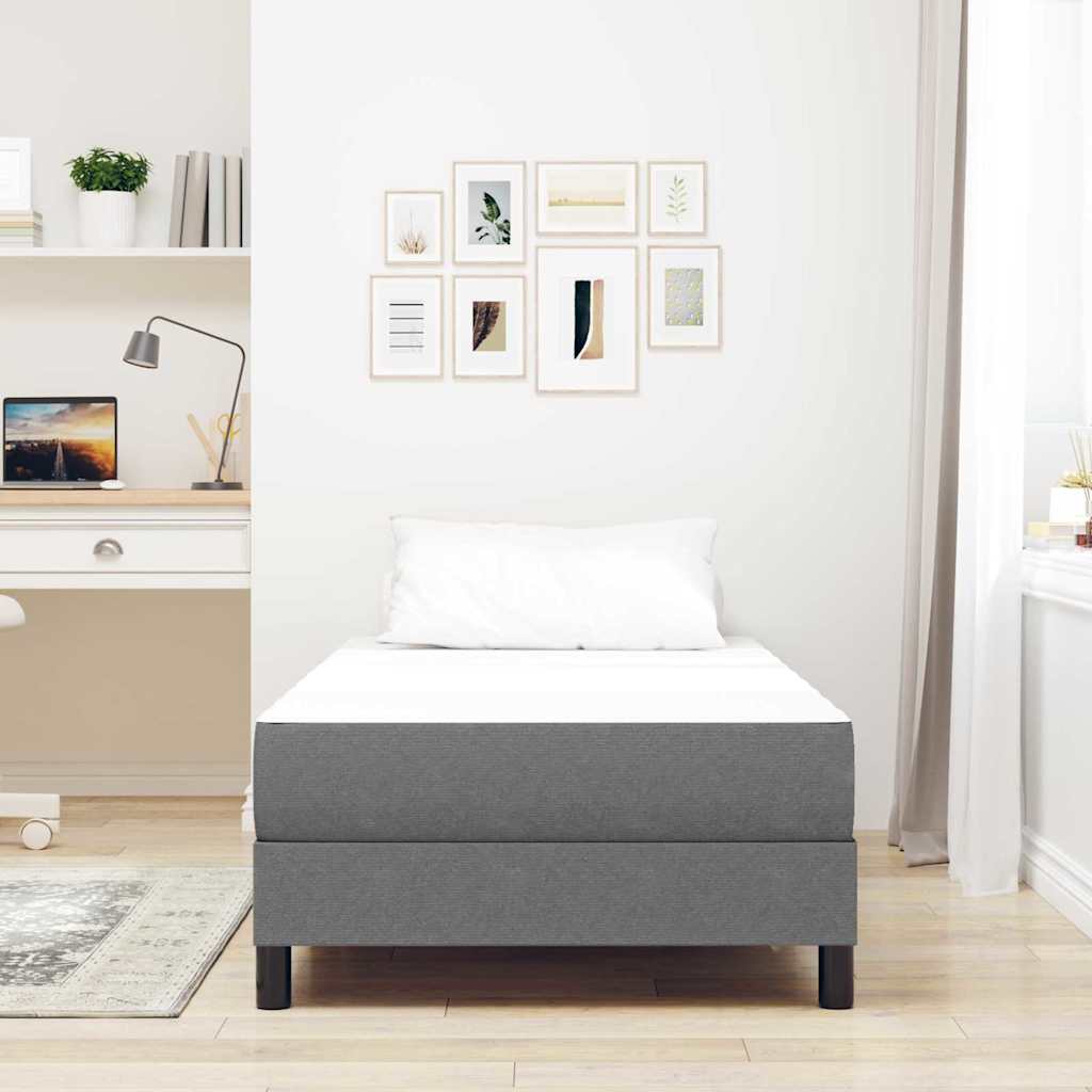 Bed Mattress with Mattress Light Grey 100 x 200 cm Fabric