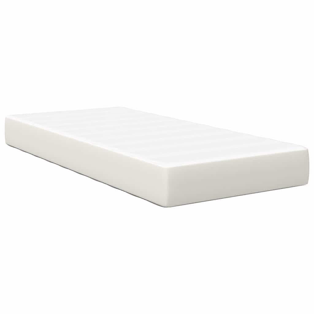 Bed Mattress with Mattress Cream 100 x 200 cm Fabric