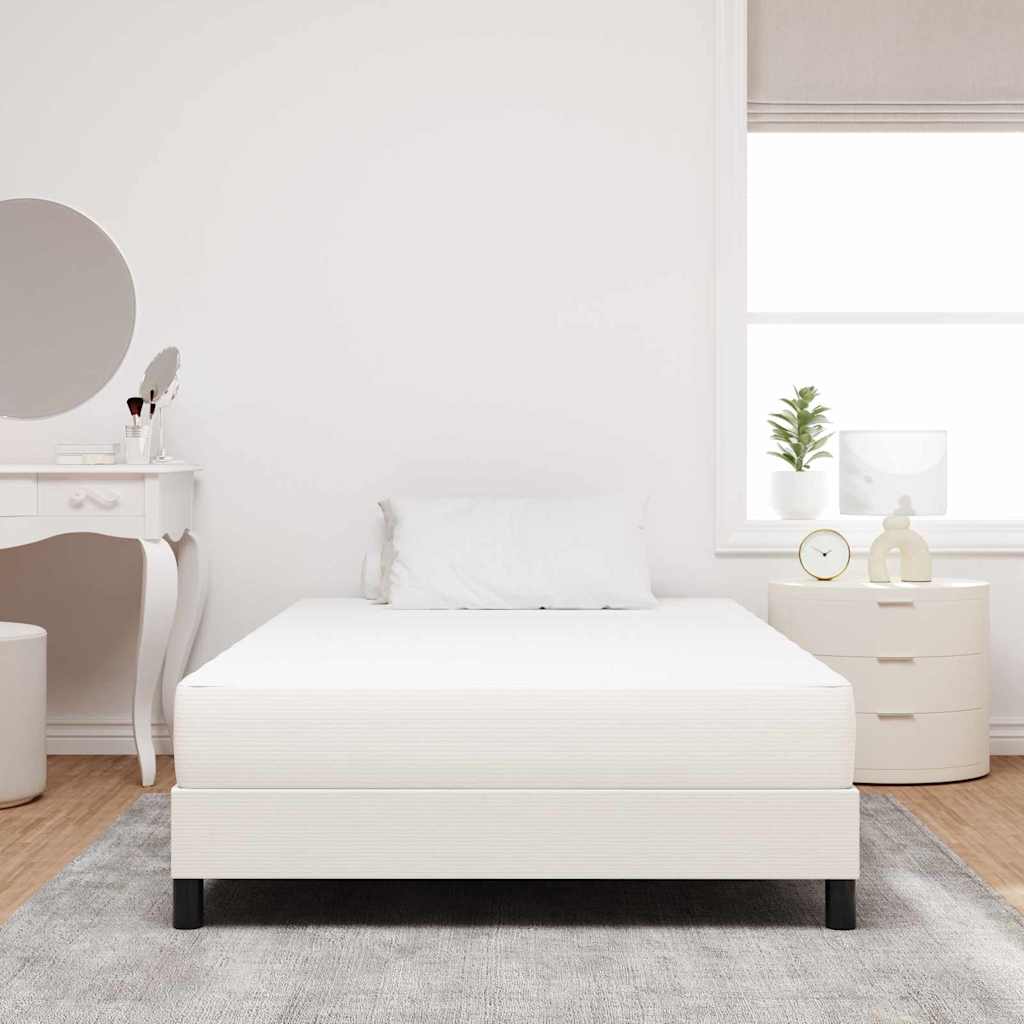 Bed Mattress with Mattress Cream 120 x 200 cm Fabric
