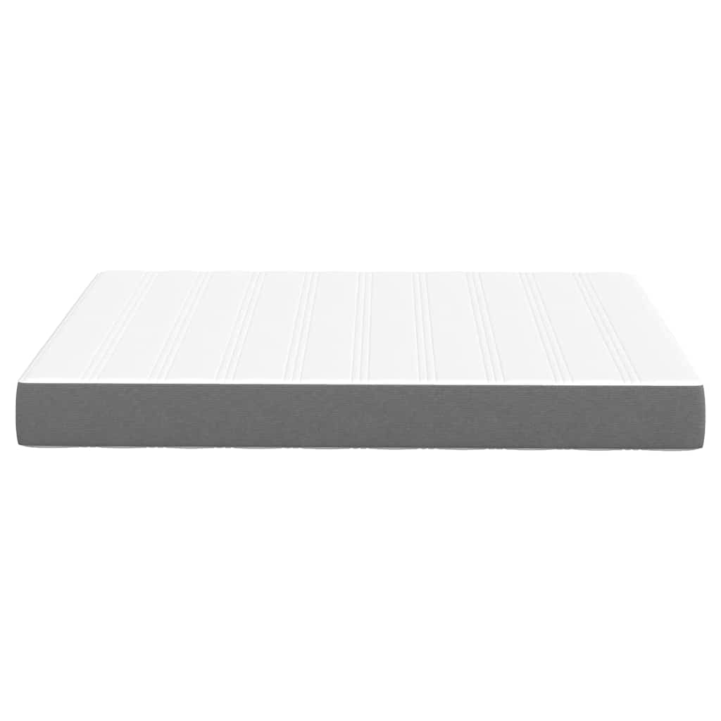 Bed Mattress with Mattress Light Grey 140 x 190 cm Fabric