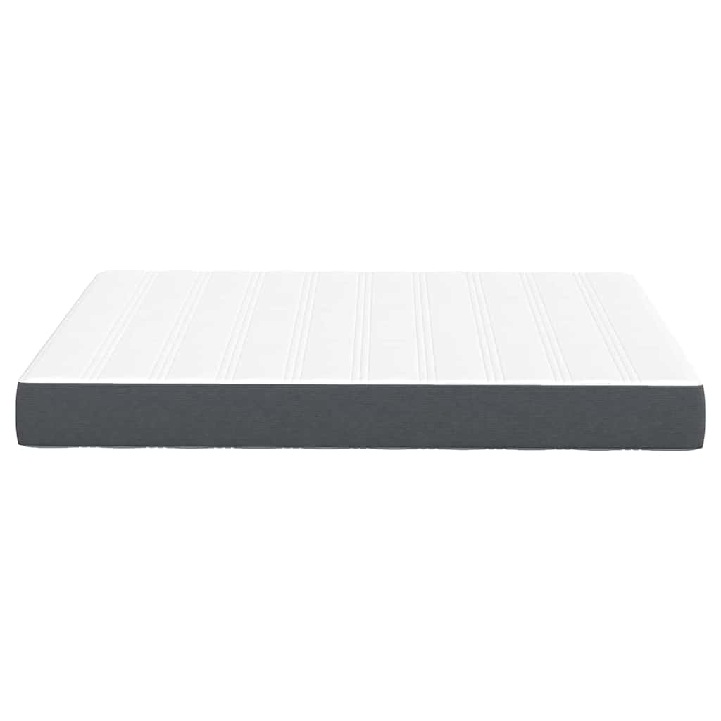Bed Mattress with Mattress Grey 140 x 190 cm Fabric