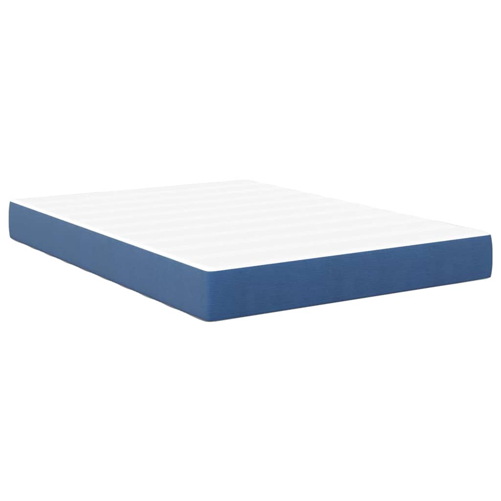 Bed Mattress with Mattress Blue 140 x 190 cm Fabric