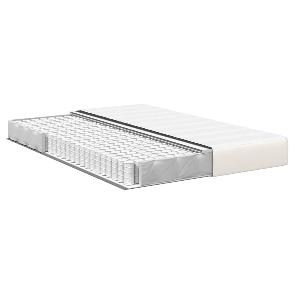 Bed Mattress with Mattress Cream 140 x 200 cm Fabric