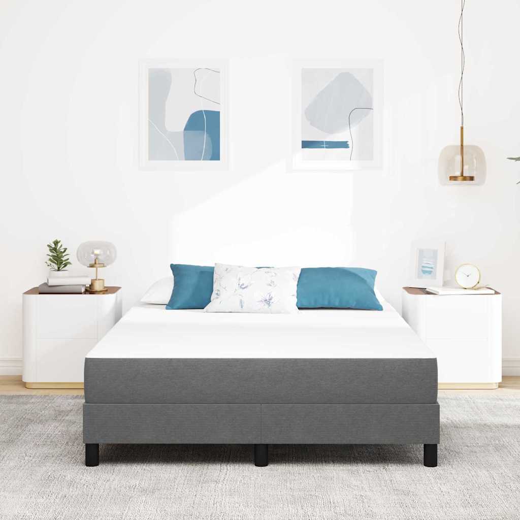 Bed Mattress with Mattress Light Grey 160 x 200 cm Fabric