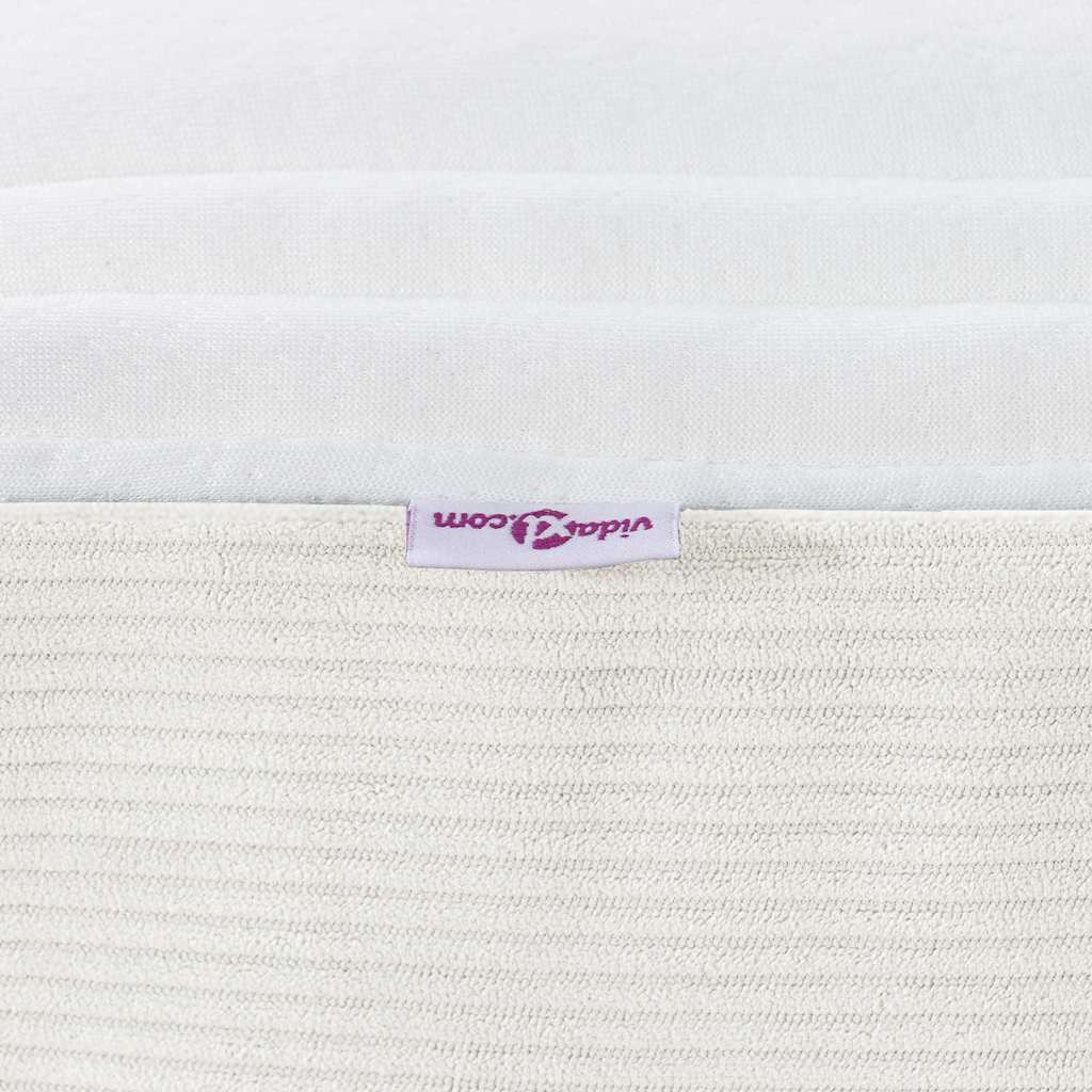 Bed Mattress with Mattress Cream 160 x 200 cm Fabric
