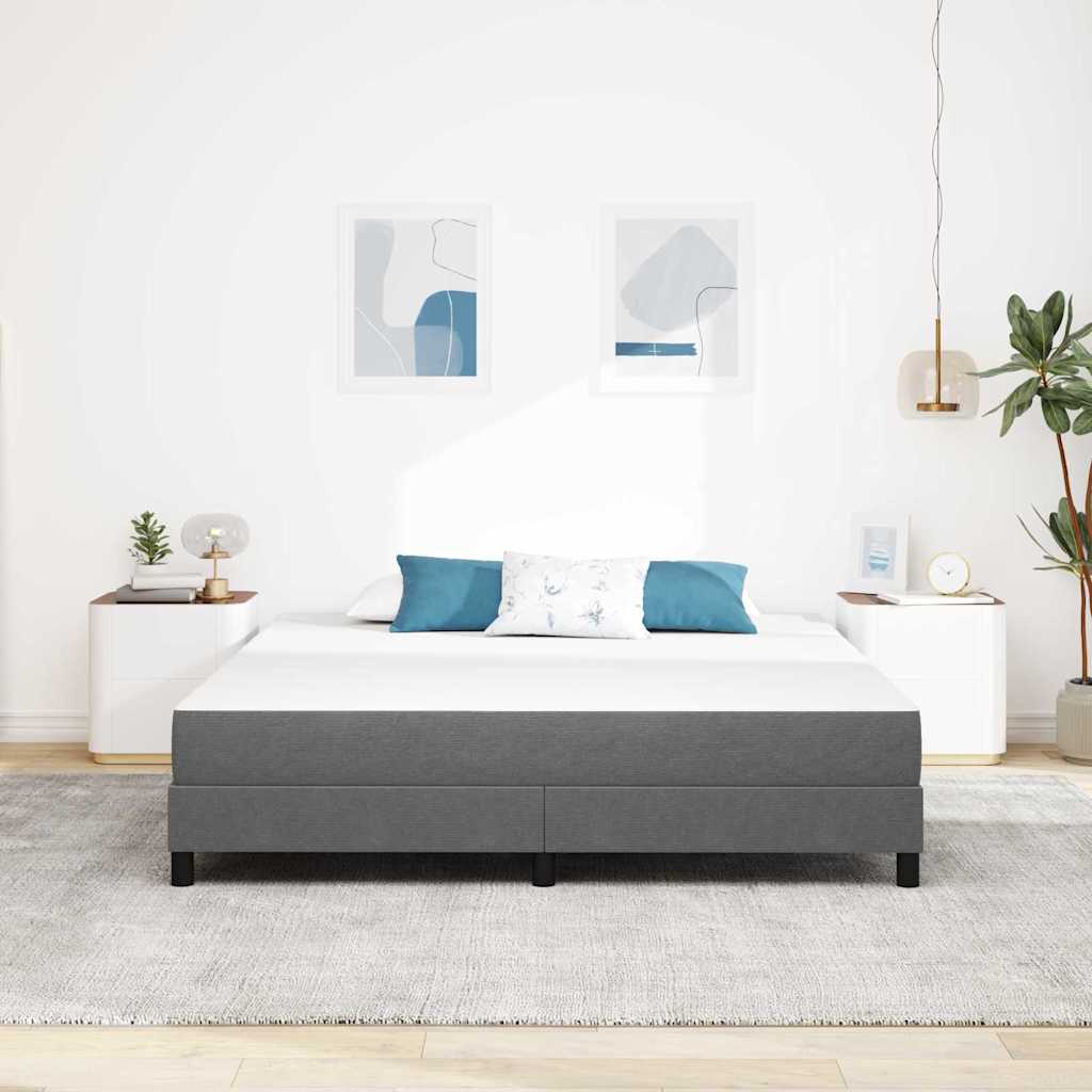 Bed Mattress with Mattress Light Grey 180 x 200 cm Fabric