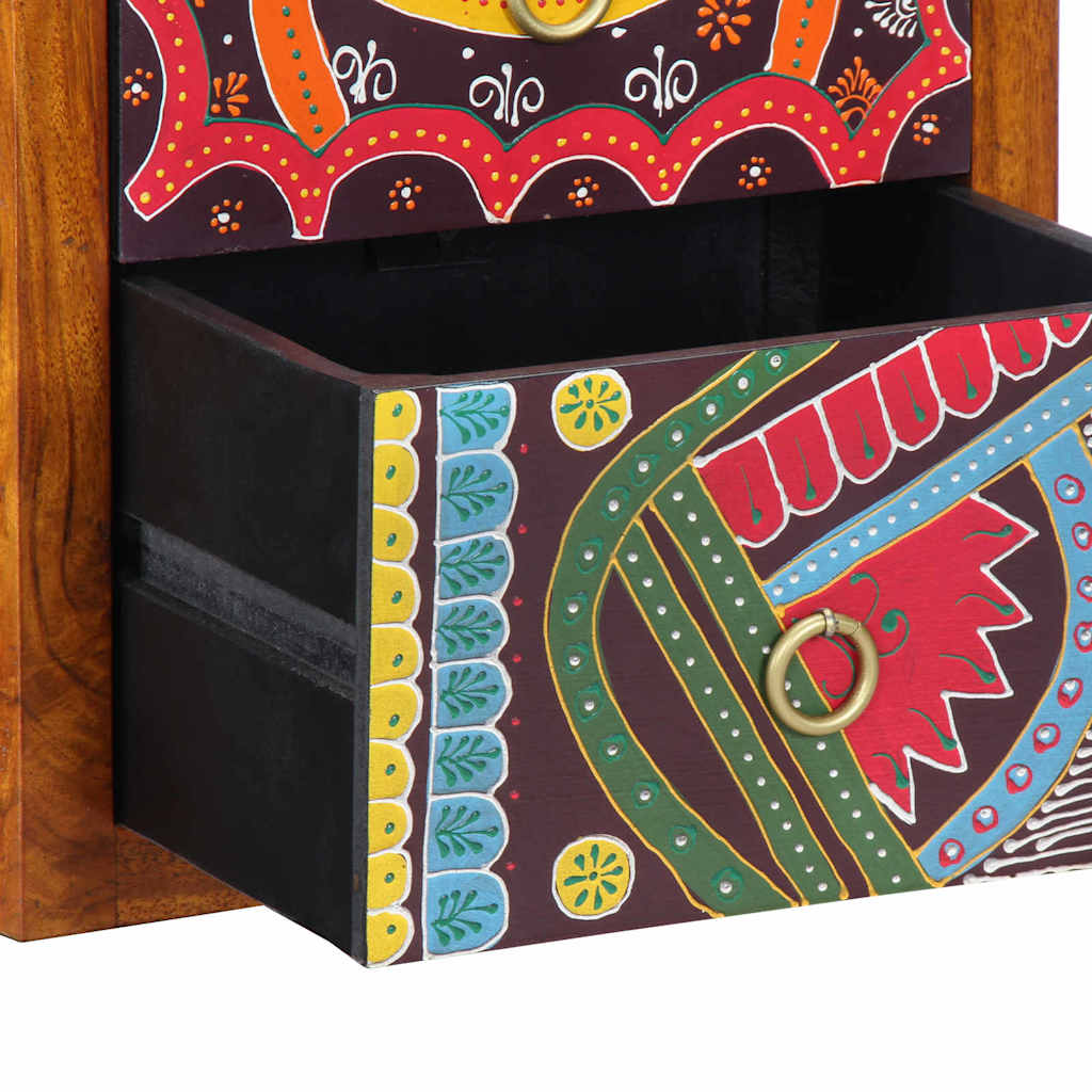 Bedside Cabinet 2 pcs Brown 35 x 30 x 40 cm Solid acacia wood