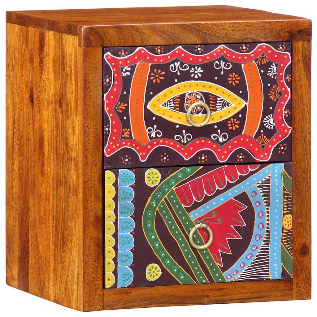 Bedside Cabinet 2 pcs Brown 35 x 30 x 40 cm Solid acacia wood