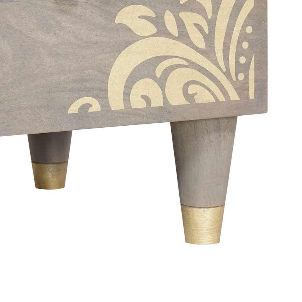 Sideboard 2 pcs Grey 60 x 33.5 x 75 cm Solid Mango wood