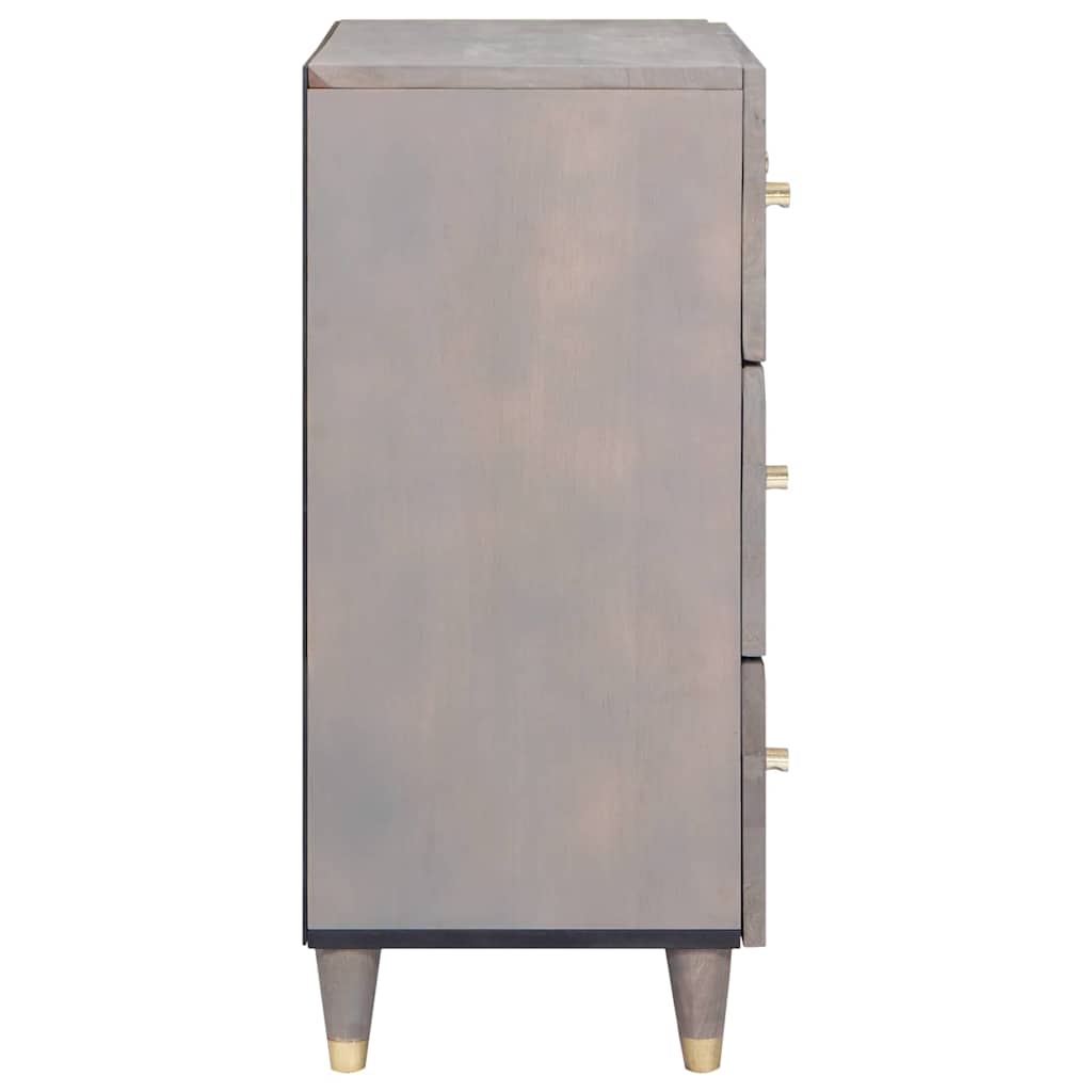 Sideboard 2 pcs Grey 60 x 33.5 x 75 cm Solid Mango wood