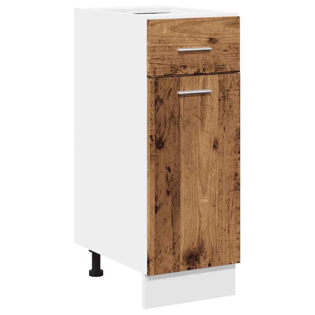 11 Piece Kitchen Cabinet Set Lyon Old Wood Engineered Wood