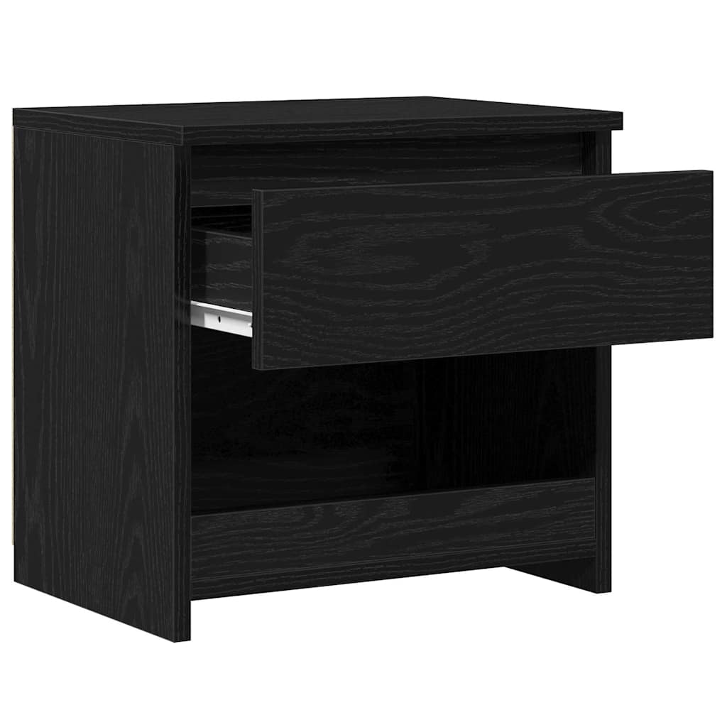 Bedside Cabinet 2 pcs Black Oak 40 x 30 x 39 cm Engineered wood