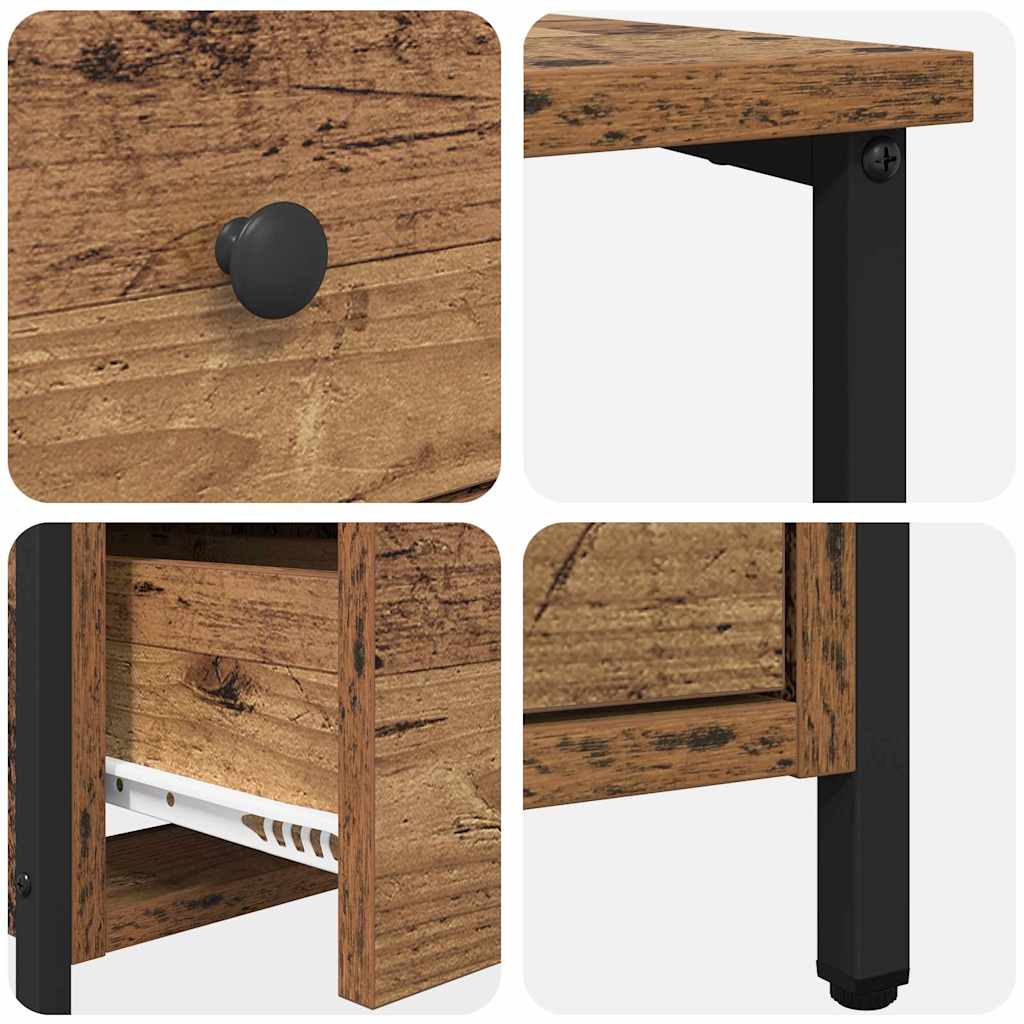 Bedside Cabinet 2 pcs Old wood 30 x 60 x 60 cm Engineered wood