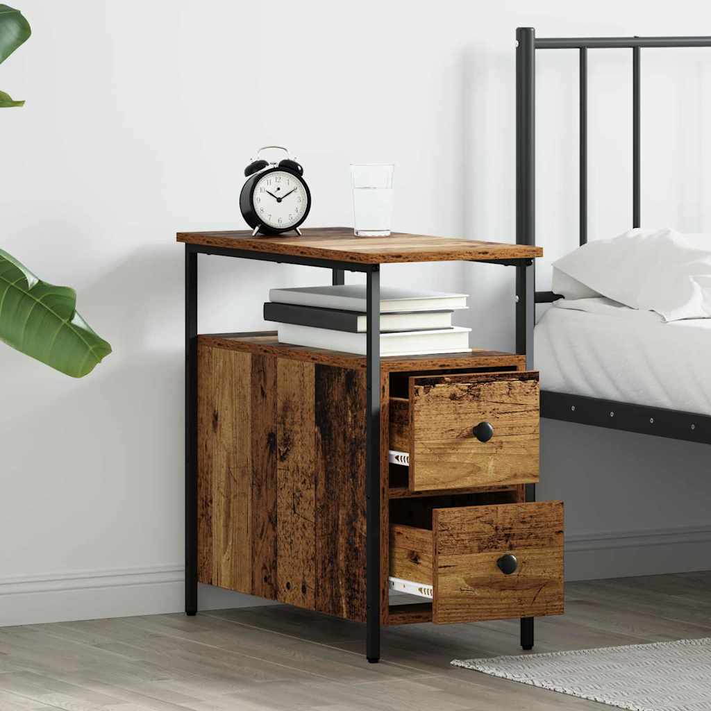 Bedside Cabinet 2 pcs Old wood 30 x 60 x 60 cm Engineered wood