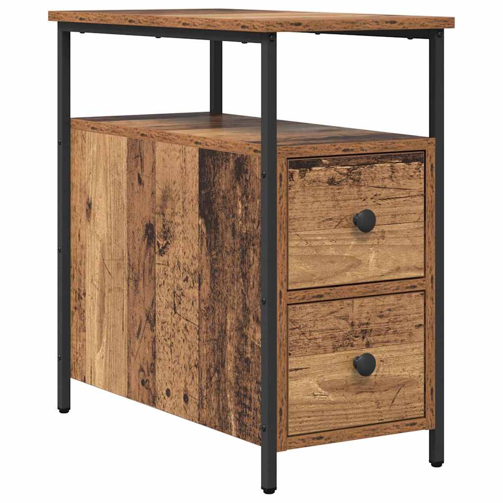 Bedside Cabinet 2 pcs Old wood 30 x 60 x 60 cm Engineered wood